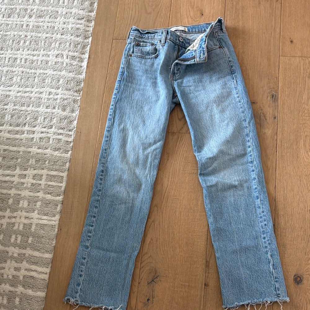 Abercrombie & Fitch Light Blue Straight Leg Jeans